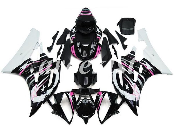 

новый abs инъекция мотоциклов обтекатели комплект, пригодный для yamaha yzf-r6 2006 2007 06 07 r6 pink black