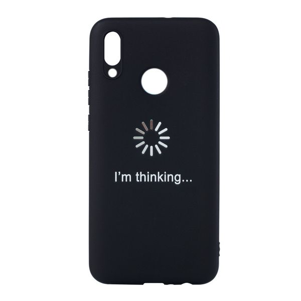 

coque fundas cover for huawei p smart 2019 case black soft tpu matte simple strokes of personality abstract painting phone cases