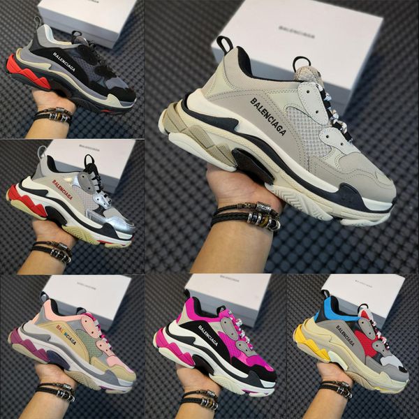 Balenciaga triple s Red blue yellow colourway Depop