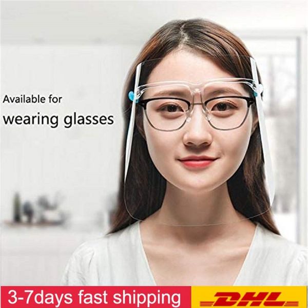 

США Фото Безопасность Прозрачная защитная маска с очки кадр Пластиковые предотвращающие запотевание Анти Слюна Всплеск Full Face Shield Dust Mouth Маски