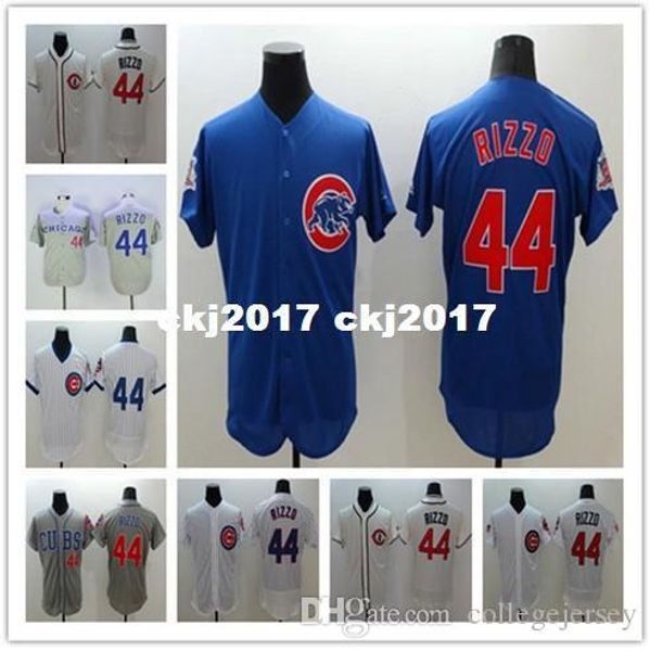 

mens flexbase #44 anthony rizzo stitched retro jerseys color white gray blue beige, Blue;black