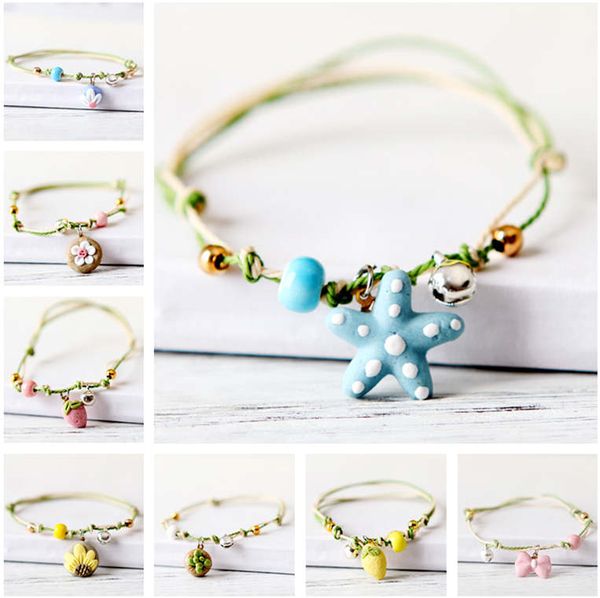 

original handmade ceramic bracelet small fresh wild jewelry dab499 charm bracelets jewelry bracelet, Golden;silver