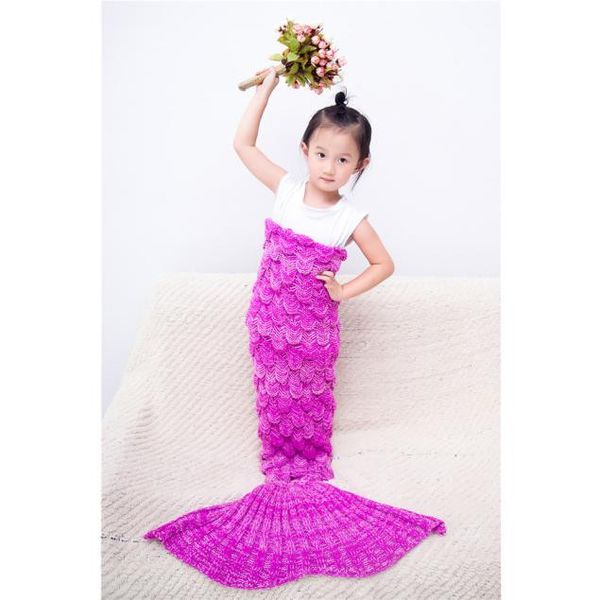 

new tail blanket child mermaid blankets kick cashmere knit blanket quilt air conditioning for kids warm high quality