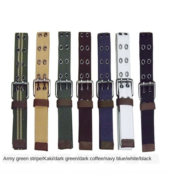 

thickened all-match striped pin buckle y05 overalls thickened overalls canvas belt all-match striped canvas belt pin buckle y05, Slivery;black