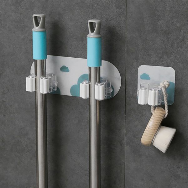 

cloud wall mounted mop umbrella holder brush broom hanger storage rack x7.8