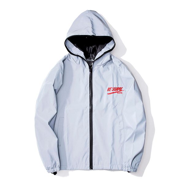

zip up hoodies jackets for reflective autumn jacket men harajuku windbreaker jaqueta hooded streetwear coat doudoulu clothing, Black;brown