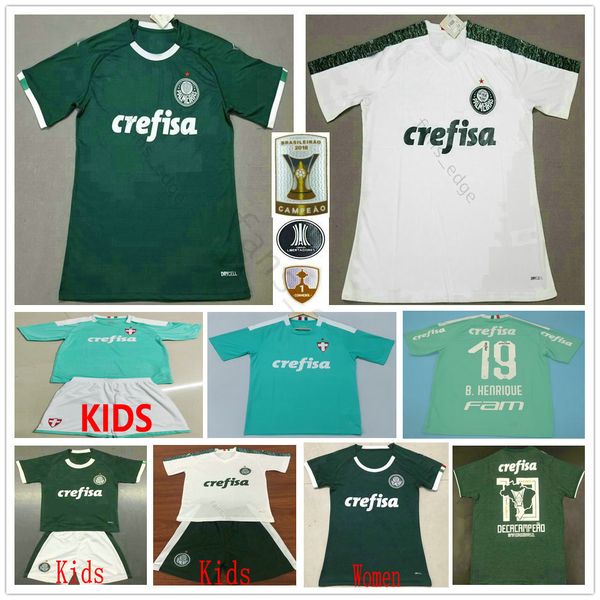 

19 20 Palmeiras Soccer Jersey Home Away Green White DUDO G.JESUS JEAN ALECSANDRO B.HENRIQUE ALLIONE CLEITON Custom Adult Kids Football Shirt