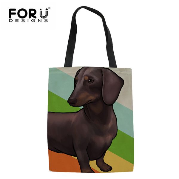 

forudesigns bags for women 2019 handbag colorful dachshund animal pattern shoulder bags bolsa feminina torebki damskie