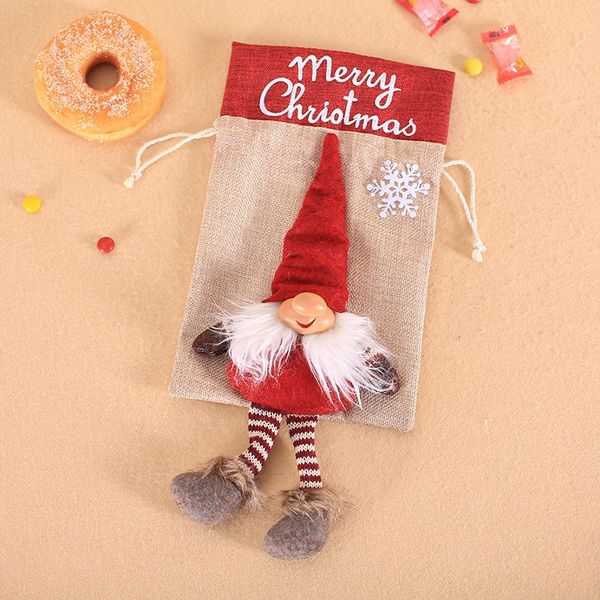 

christmas drawstring gift bags cookie candy gift packaging bags tree hanging ornaments party decoration favors