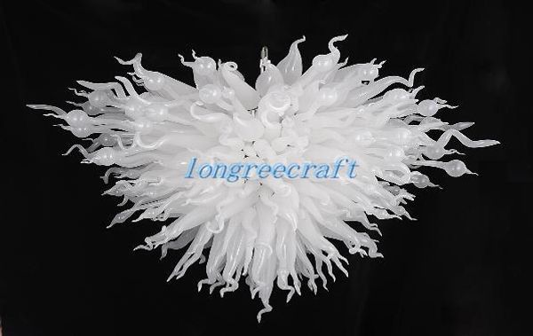 

mouth blown 110v/120v led bulbs large sweet chinese flower shape white crystal chandelier