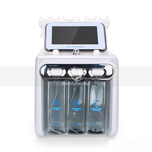 

6 in 1 facial machine rf skin rejuvenaiton microdermabrasion dermabrasion bio-lifting wrinkle removal spa machine at home, Black;white