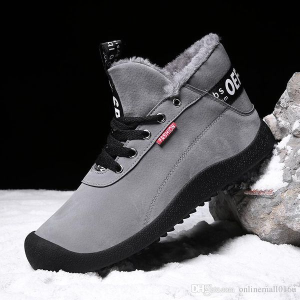 

мужская повседневная обувь высокого качества мода нескользкую на hombre sapatos мужской boots кроссовки большого размера 39-47 удобные ботин, Black