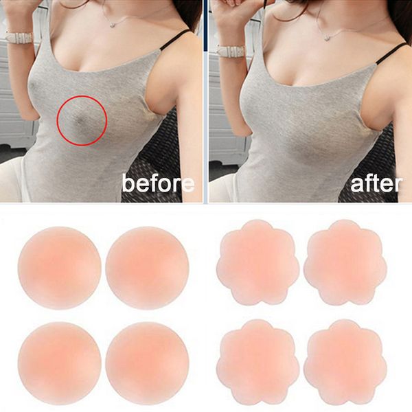 

popular reusable silicone bra nipple cover breast pad breast pasties self-adhesive nipple patch nude comfortable for women