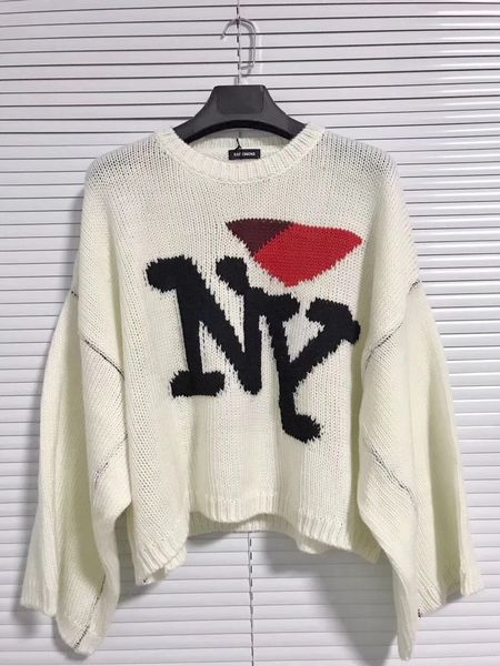 

Женщины однополые Карман вязать рубашка Мода черный с длинным рукавом Бесплатная доставка 8882019 новых Simons Раф Крупногабаритные свитер толстовки Мужчины