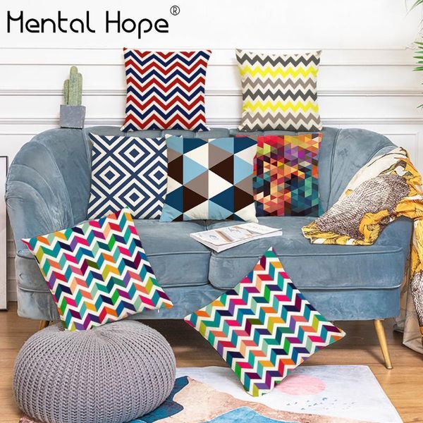 

new marble texture throw pillow geometric linen cotton cushion cover for car sofa home decor pillowcase living room decoration