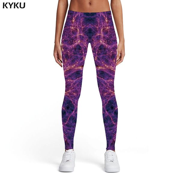 

kyku brand galaxy leggings women printed pants spandex purple leggins gothic sport womens leggings pants, Black