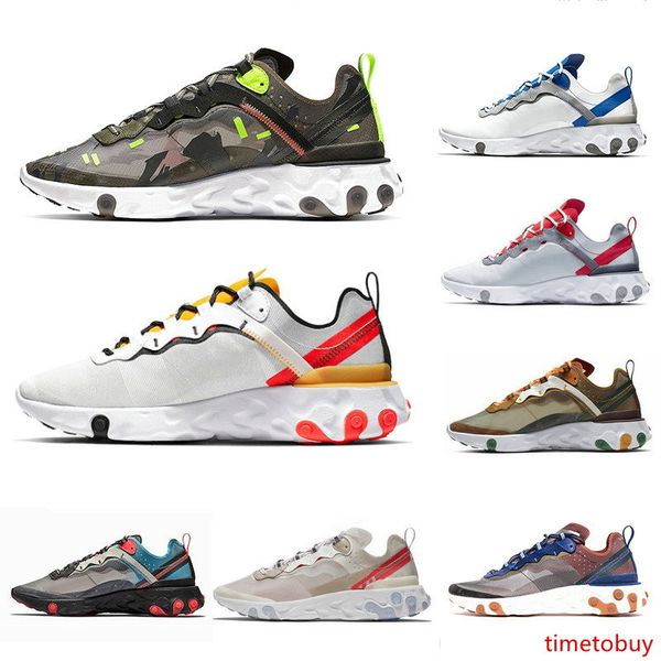 

react element 87 x uvdercover 55 мужские кроссовки тур желтый камуфляж оливковый мужчины женщины тройной черный белый проклеенные швы кроссо