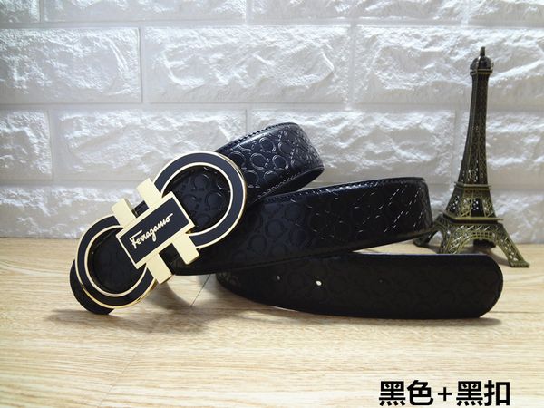 

fashion men belt womens g big gold buckle genuine leather black and white color cowhide belt for mens belt with box share to, Blue;purple