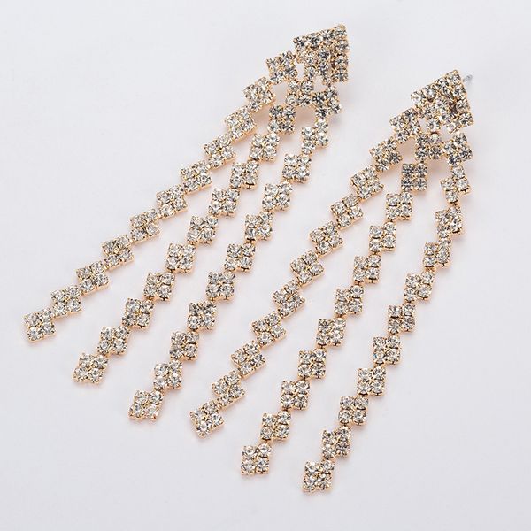 

ornaments temperament diamond long fund tassels eardrop earrings high archives earring woman, Golden