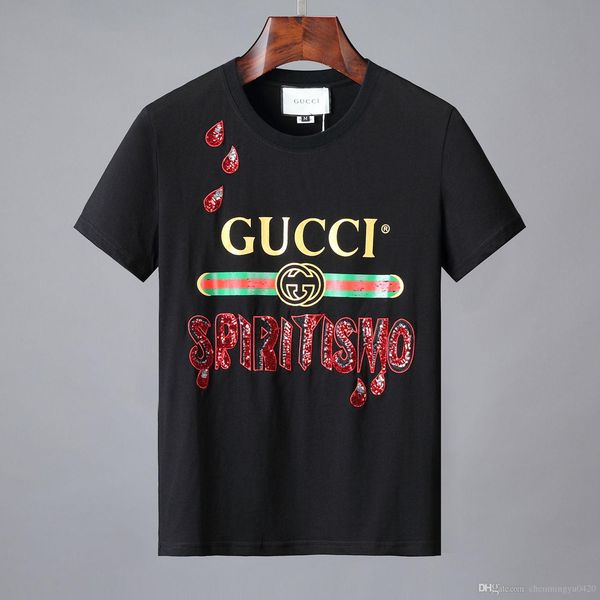 

men summer new product t shirt fashion short sleeve t-shirt clothing casual skull letter print hip hop new style man t-shirt clothin@1141, White;black