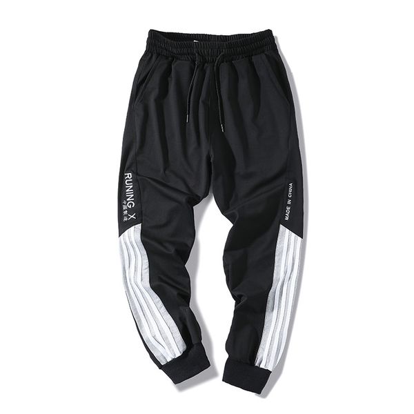 

new style men long pants casual trousers loose elastic waist pants men breathable stretch jogging pocket long trousers male 5xl, Black