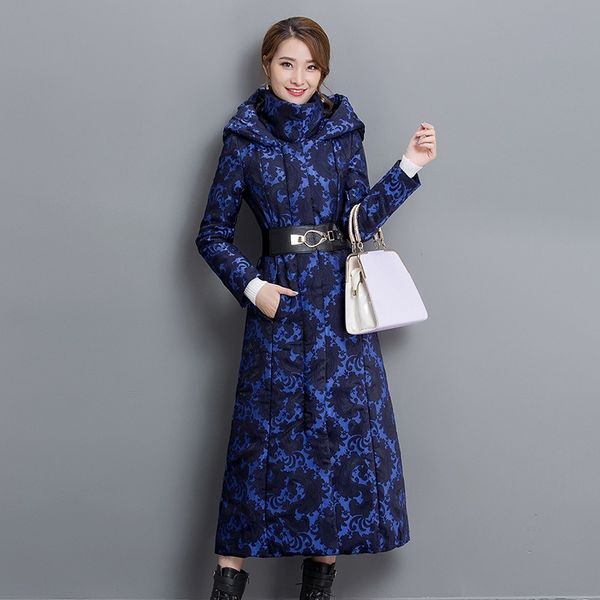 

coat women plus size new fashion winter cotton 2020 winter jacket women hooded slim parka x-long warm coat for womenes, Black
