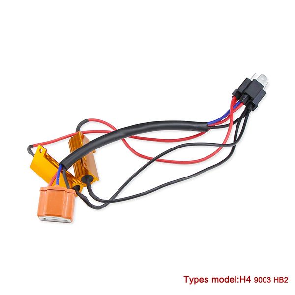 

2pcs h4 h7 h8 h9 h11 9005 hb3 9006 hb4 led fog hid drl light bulb decoder resistor canbus error wire harness adapter 50w