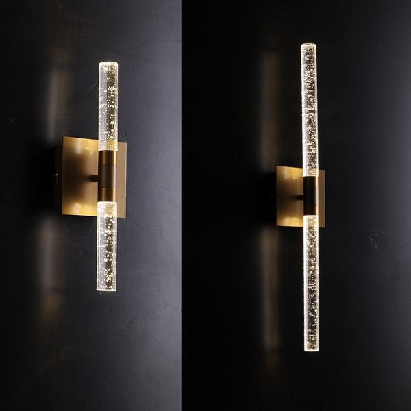 

nordic postmodern luxury wall lamps living room decoration sconce personality simple bedroom bedside crystal wall lights stair