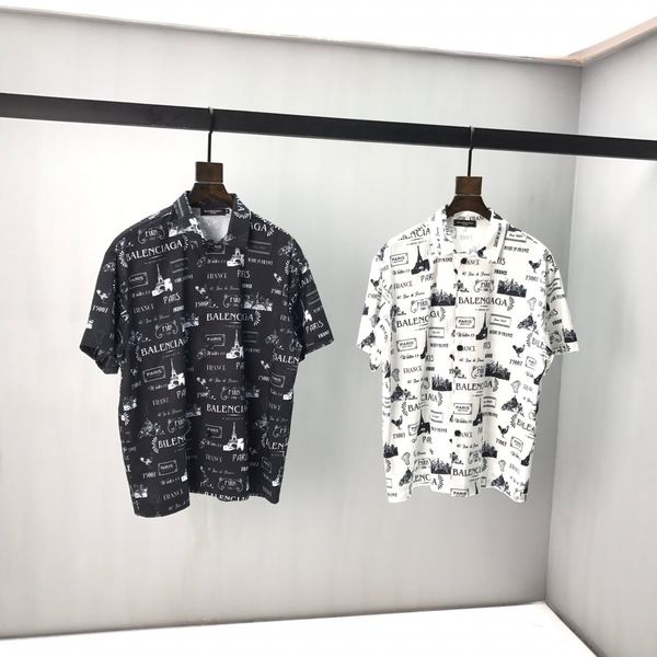 

2020ss spring and summer new high grade cotton printing short sleeve round neck panel t-shirt size -l-xl-xxl-xxxl shirt tees size s67, White;black