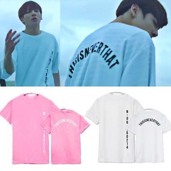 

save me men's t shirt jungkook men streetwear letter printing basic crew neck breathable short tee, White;black