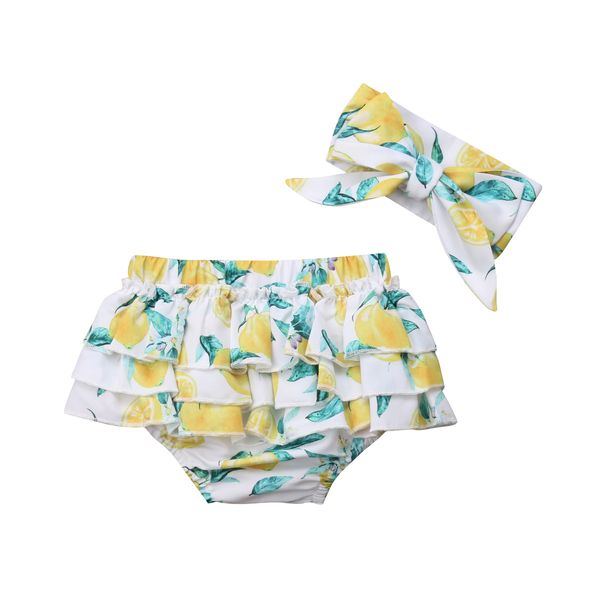 

0-24m newborn infant baby girls floral tutu short briefs bottoms +headwear outfit clothes shorts, Black