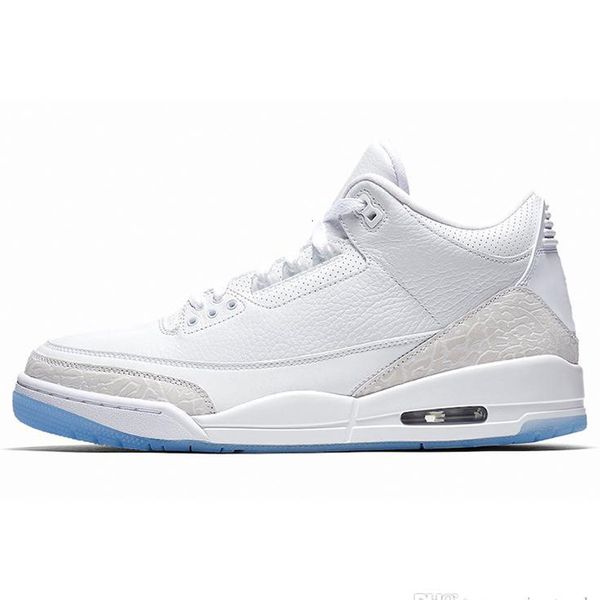 

3 iii 3s cyber monday pure white basketball shoes mens breathable sport comfort shoes sneakers basketball shoes size 8-13