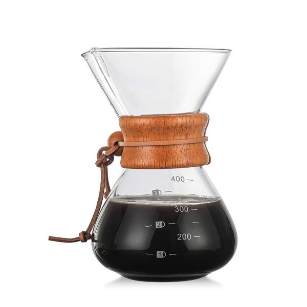 

wholesale high-temperature resistant glass coffee maker coffee pot espresso coffee machine with stainless steel filter pot