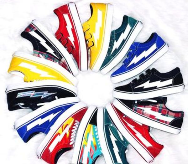 

2020 revenge x storm kanye old skool casual shoes sneakers yellow slip-on light weight skateboarding shoes canvas 2 color, Black