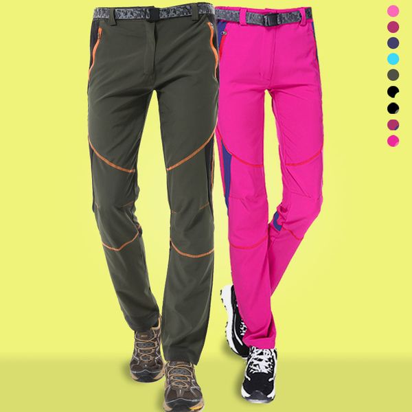 

plus size waterproof outdoor pants stretch quick-drying trousers camp fish trekking climb hiking sport travel training, Black;green