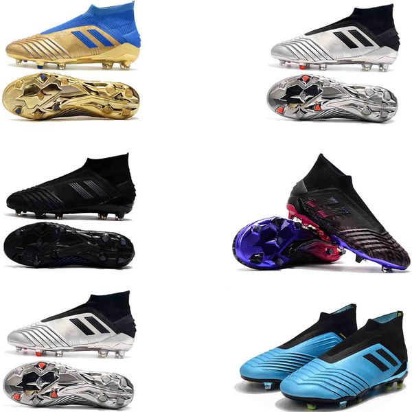 

2019 predator 18+ predator 18.1 fg pp paul pogba soccer 19+x cleats slip-on football boots mens high soccer shoes original best