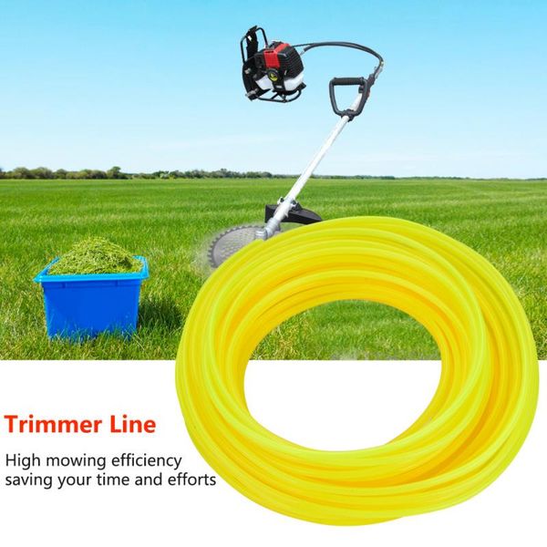 

15m trimmer cord line low noise for lawn mower brush cutter grass trimmer strimmer yellow/red