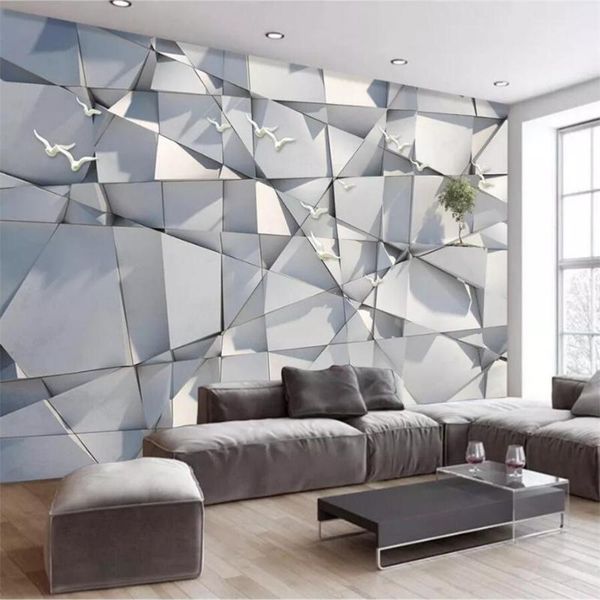 

papel de parede custom wallpaper 3d p mural abstract creative marble leaf art pattern living room tv background wall paper