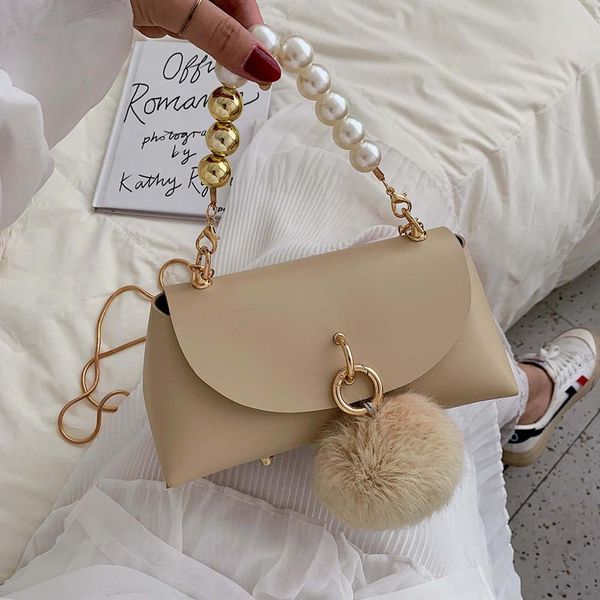 

fashion rivet cross body bag women's bag pu leather flap cover hasp shoulder hairball messenger luxury handbags #15