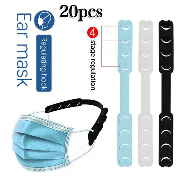 

four gear adjustable anti-slip mask ear grips diy comfortable extension hook face masks buckle holder accessories 20pcs #t5p