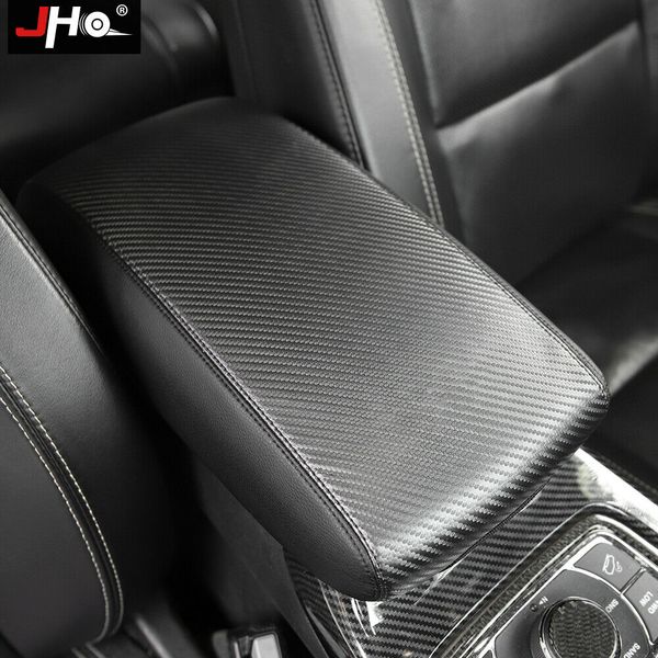 

carbon fiber grain car armrest cover protector for jeep grand cherokee 2011-2019