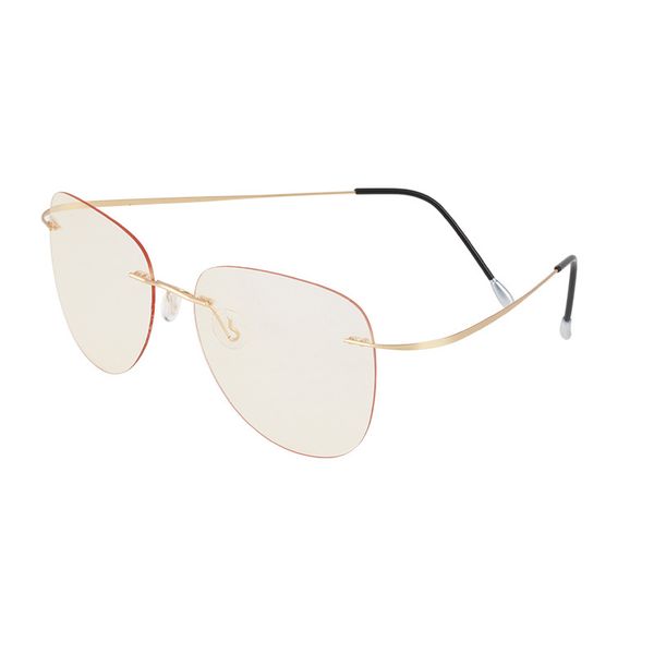 

blue light blocking glasses men women anti blue light gaming computer frameless glasses titanium temple super elastic thin, White;black
