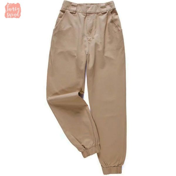 

женская мода army green брюки высокой талией брюки joggers женский женщины cardo брюки женщины лодыжки длина брюки брюки, Black;white