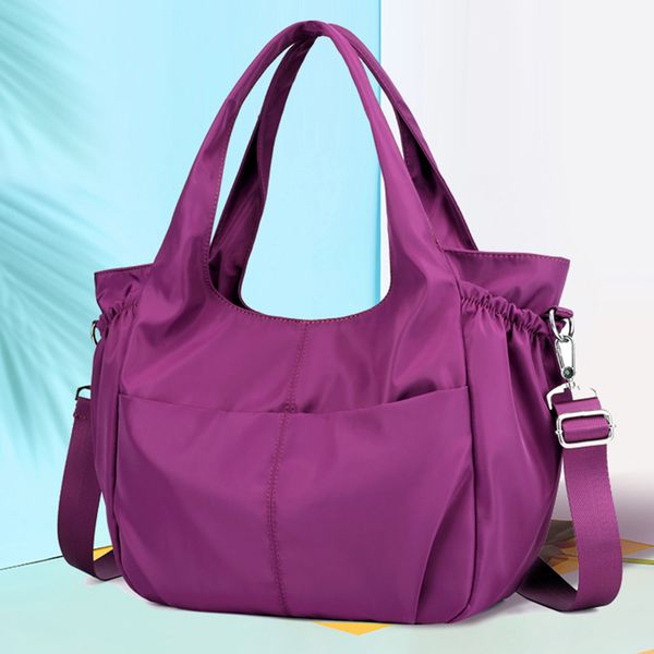 

women wear resistant travel large capacity solid sports waterproof nylon adjustable strap outdoor crossbody gym bag side pocket