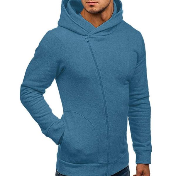 

full sleeve zipper slim pocket hooded trucksuit outwear casual coat new fashion 2019 autumn winter hoodies sweatshirts, Black
