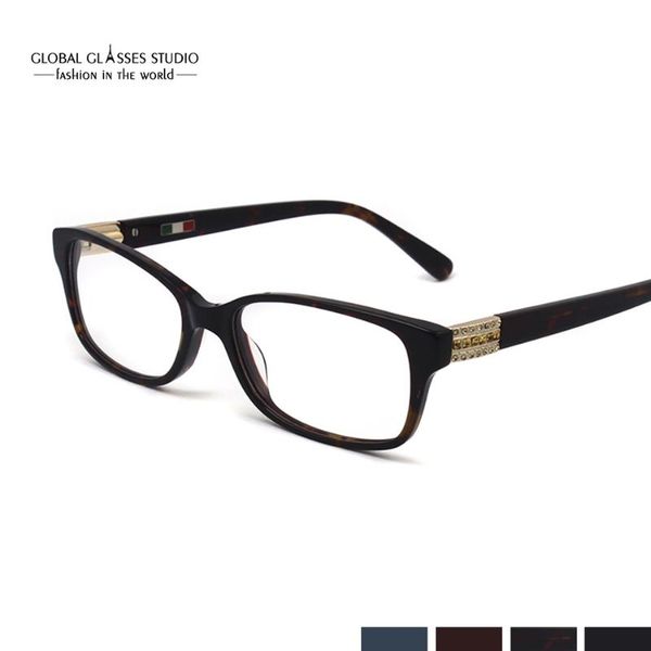 

мода алмаз леди очки оптическая рамка очки черный деми 603r, Black