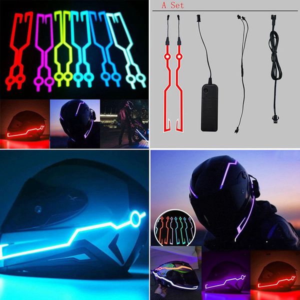 

new motorcycle helmet light led black helmet led light motorbike safety reflective strip modification