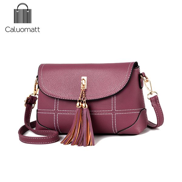 

caluomadesigner сумки высокое качество кисточкой сумки на ремне женские кожаные сумки sac a main femme de marque luxe cuir 2020