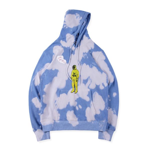 

astroworld трэвис soctt дизайнер толстовка хип-хоп дизайнер толстовка tie dye астронавт свитер высокого качество толстовка мужская одежда, Black
