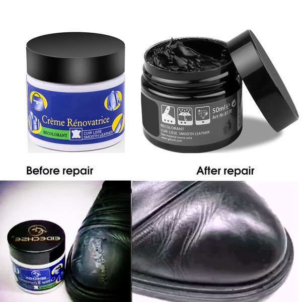 

50ml leather repair cream vinyl car seat restoration kit scratch cracks rips holes sofa coats polishing paste oil not liquid